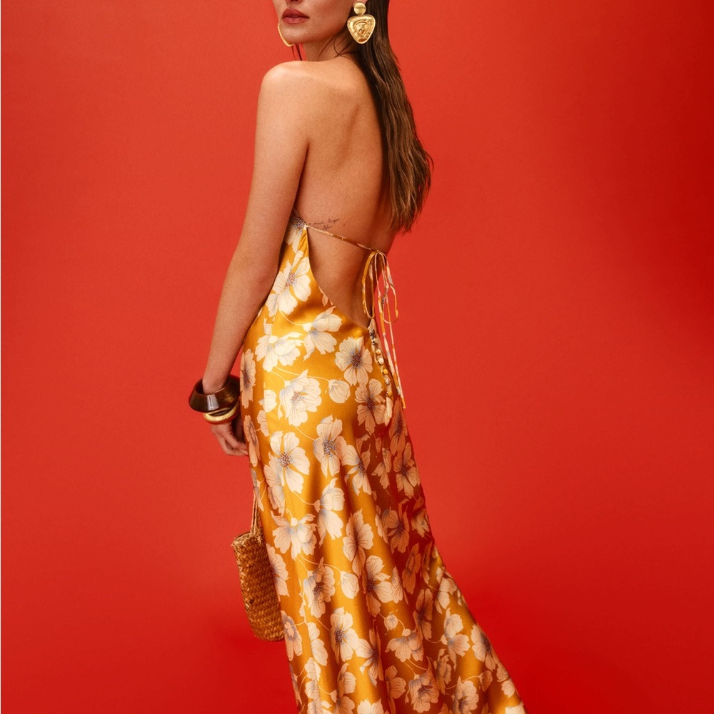 Reformation Jeany Silk Dress floral NWOT